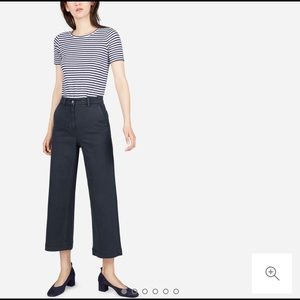 Everlane The Wide Leg Crop Pant (Navy, 14)